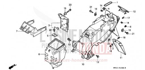 GARDE-BOUE ARRIERE CB500R de 1994